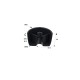 PLASTIC SOFA LEG D.60 / H.40 / MAT BLACK FURNITURE LEGS